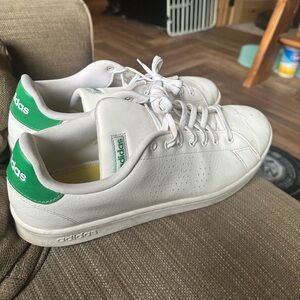 Size 14 Adidas Advantage Cloud White / Green men’s sneakers